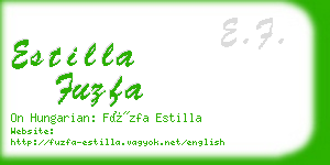 estilla fuzfa business card